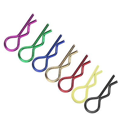 10Pcs RC Car Shell Clip RShape Metal Body Clips Pins For 1/5 1/6 1/8 1/10 RC SG • £3.61