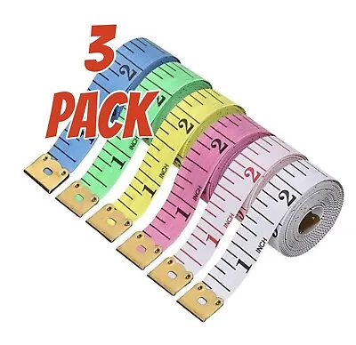 3-Pack Body Measuring Tape Ruler Sewing Cloth Tailor Measure 60 Inch 150 Cm • $4.50