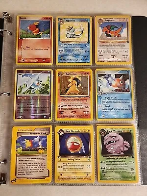 Pokemon Collection Binder Vintage WoTC Lot Of Cards Holo Rares 1st Edition Promo • $99.99