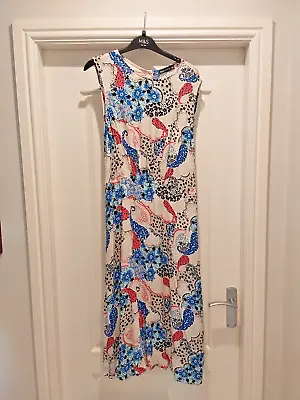 Marks And Spencer Pretty Light Sleeveless Patterned Dress Size 18 Used • £6.49