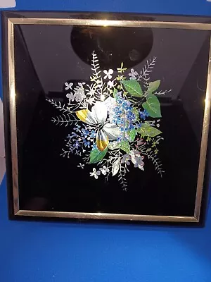 Vintage 3d Butterfly And Flower Wall Decor Kafka Indistries Foil Screened Exchin • $10