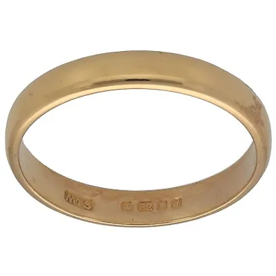 22ct Gold Ring 2.82g Wedding Plain Size L 1/2 - Fully Hallmarked • £160