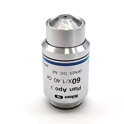 Nikon Microscope Objective CFI60 Plan Apo 60x Lambda 1.40 Oil MRD01605 • $2995