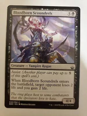 MTG Magic The Gathering Card Bloodborn Scoundrels Creature Vampire Rogue Black • $7.94