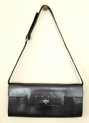 Monsac Black Leather Shoulder Clutch Handbag • $37.99