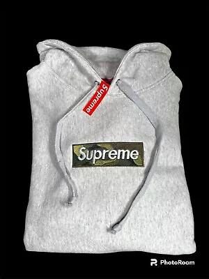 2023 Supreme Camo Box Logo Hoodie - Ash Grey  XL • $180