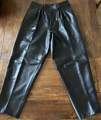 Michael Hoban Black Leather Pants • $130