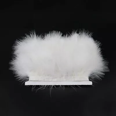 Soft Feather Lace Ribbon Fluffy Fringe Trim Colorful Ribbons Dress Decor 1Meter • $14.79