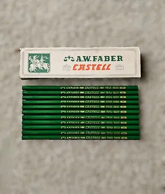 Vintage AW Faber Castell 9000H Pencils In Box Unsharpened 11 Count • $26