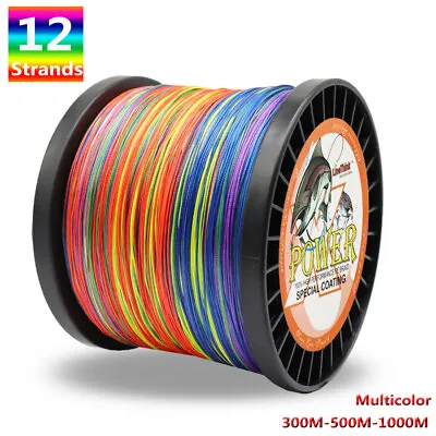 $24.68 • Buy Super Strong Multifilament PE Braid Fishing Line 12 Strands 300M 500M 1000M Wire