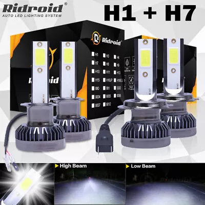 For Hyundai Sonata Elantra Combo H1+H7 LED Headlight Kit High Low Beam Bulbs Kit • $19.99