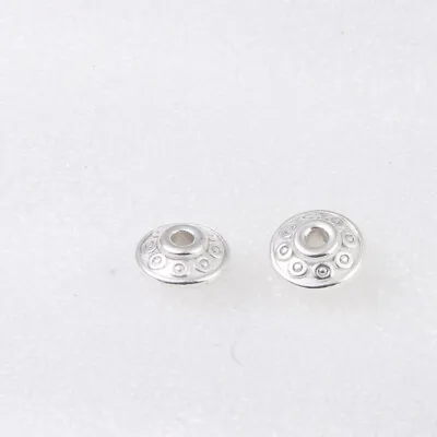 £2.79 • Buy 🎀 3 FOR 2 🎀 100 Silver Bicone 6mm Spacer Beads For Jewellery Making