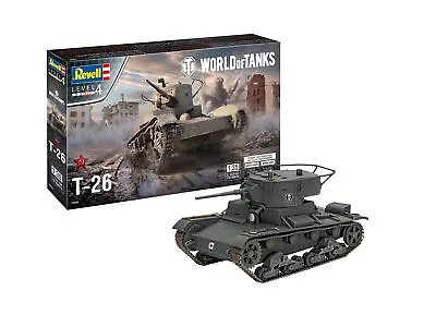 Revell Unvarnished 03505 T-26 World Of Tanks 1:35 Scale Plastic Model Kit • £12.95