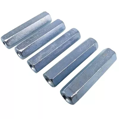 US Stock 5pcs M10x 1.5 X 50mm Long Rod Coupling Hex Nut Zinc Plated A979 • $8.80