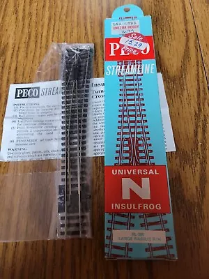 N Scale NIP Universal Right Large Radius Turnout By Peco • $1.95