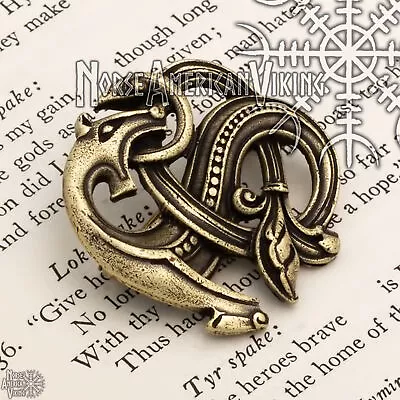 Viking Dragon Oseberg Fibula Brooch • $22.99