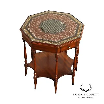 Maitland Smith Octagonal Eglomise Top Side Table • $1095