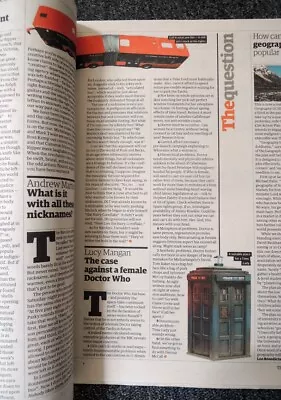 £9.99 • Buy Guardian Newspaper G2 Supplement 31 Mar 2006 . Case Against A Female Doctor Who