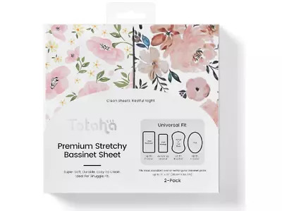 TotAha Premium Stretchy Bassinet Sheets For Baby 15' X 33 Hypoallergenic Buttery • $11.99