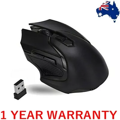$9.98 • Buy AU 2.4GHz Wireless Cordless Optical Mouse Mice USB Receiver For PC Laptop Notebo