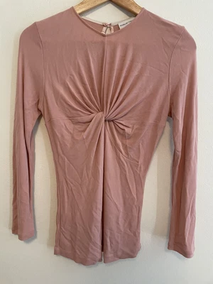 $35 • Buy Scanlan Theodore Pink Long Sleeve Knot Top Size 6