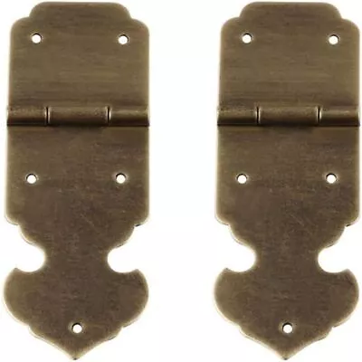 2 Pcs Brass Door Hinges Bronze Retro Hinges  Drawer Door Jewelry Box Decoration • $13.61