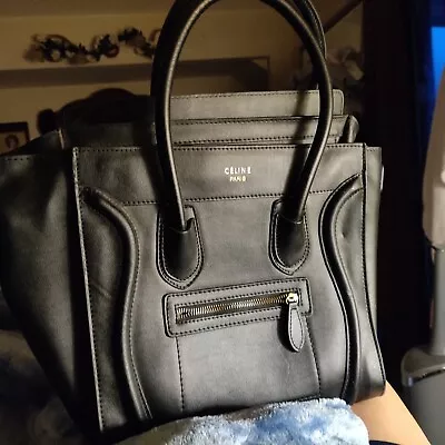 Celine Paris Black Luggage Tote Bag  Vintage  • $299