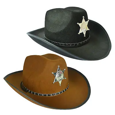 Cowboy Hat Western Leather American Style Texas Mens Womens Cowgirl • £11.16