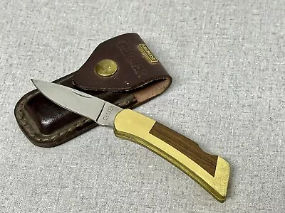 Vintage Gerber 97223 Brass Sportsman Lockback Folding Knife USA • $59.95