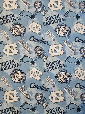 Unc North Carolina Tar Heels Inlays Sports Cotton Fabric Fq • $4.25