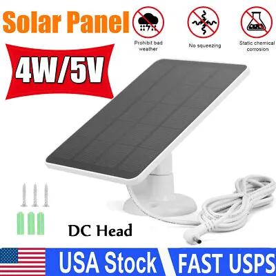 4W/5V Solar Panel For Outdoor Ring Spotlight Camera Security Cam Battery Charger • $14.49