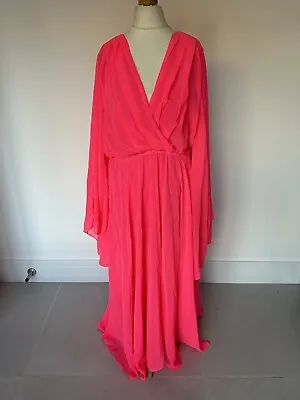 Women’s Meghan Los Angeles Bright Pink Maxi Dress Size XL (V) • $28.58