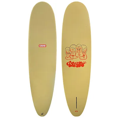 7'6  Crime ''Stubby X DFW'' New Midlength Surfboard - Old Foam • $674.99