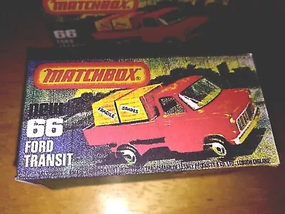 Matchbox -  No66 Ford Transit - Replica / Repro Box • £1.95