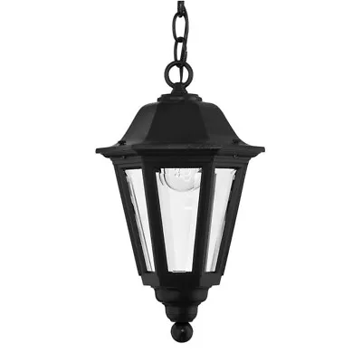 Hinkley Lighting Black Matte MANOR HOUSE Hanger Exterior LANTERN LIGHT 1412BK • $398.76