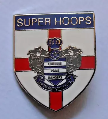 QPR Enamel Football Badge Queens Park Rangers Super Hoops - • £3.75