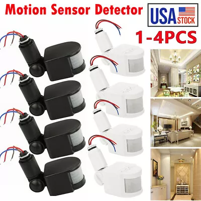 1-4x LED Security Infrared PIR Motion Sensor Detector Switch Outdoor Wall Light • $9.59