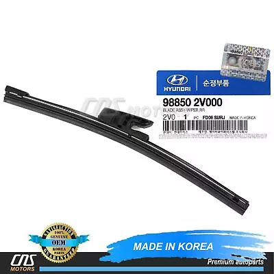 GENUINE REAR Wiper Blade For 2012-2017 Hyundai Veloster OEM 988502V000⭐⭐⭐⭐⭐ • $13.74