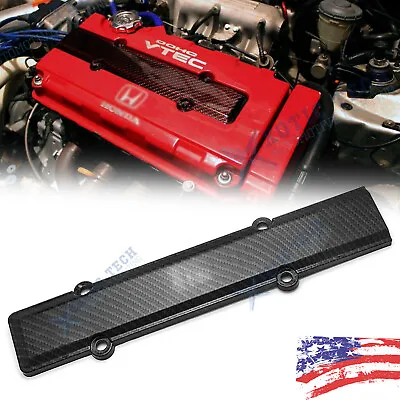 Carbon Fiber Look Valve Cover Spark Plug Insert For Honda Civic B16 B18 VTEC 1pc • $14.99