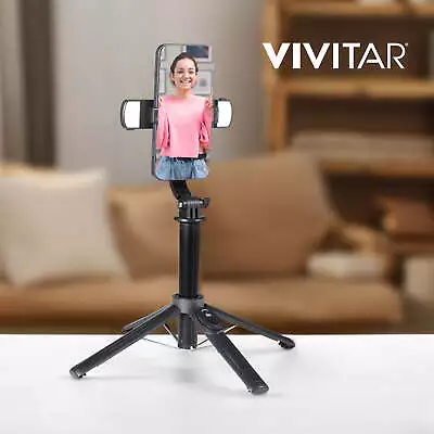 Vivitar Selfie Stick Tripod With Quad LED Lights & Wireless Remote  VIVTR2L36 • $21.59