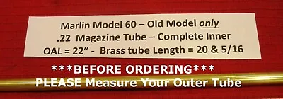 Marlin Model 60 & 99C .22 Inner Magazine Tube For Pre 1975 Rifles Part # 607222 • $36.99