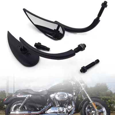 Rear View Mirror Chrome Motorcycle Aluminum Fit For Harley Texas Chopper Big Dog • $65.97