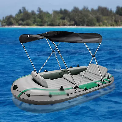 Boat Topside Cover 600D Oxford Cloth UV Protect Aluminum Alloy Sunshade Cover • $99.76