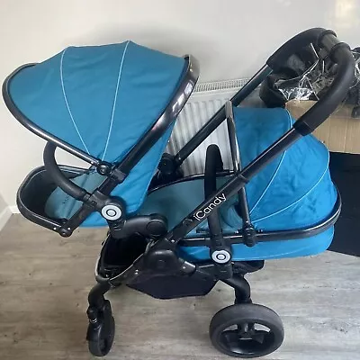 ICandy Peach  Peacock Double/twin With Seat And Carrycot. • £369.99