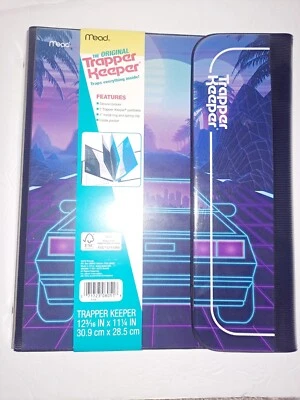 $22.99 • Buy Trapper Keeper Binder 1  Round Rings 80's Retro Style Car Incl. 2 Portfolios NEW