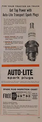 1957 Auto-Lite Vintage Print Ad Spark Plugs Tractor Truck Farm Parts Transport • $7