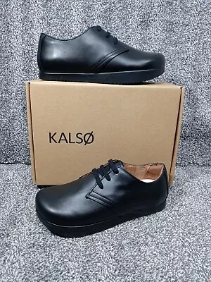 New Kalso Earth Shoes Faroe Lokah Black Glove Leather Sz 7.5 Womens 38 Lotus VTG • $186.99