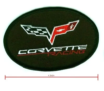 Corvette Racing Super Sports Jumpsuit 4  Iron-on Patch: CORVETTE CHECKER FLAG • $9.99