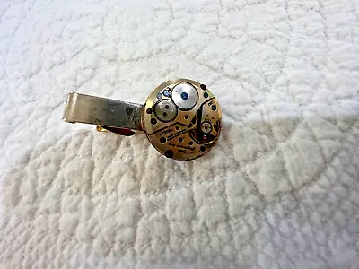 Vintage Steam Punk Watch Movement Tie Clip Clasp • $8.99