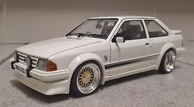 MODIFIED SUN STAR 1/18 FORD ESCORT Mk.3 RS TURBO DIE CAST MODEL (WHITE) - RHD • £118.95